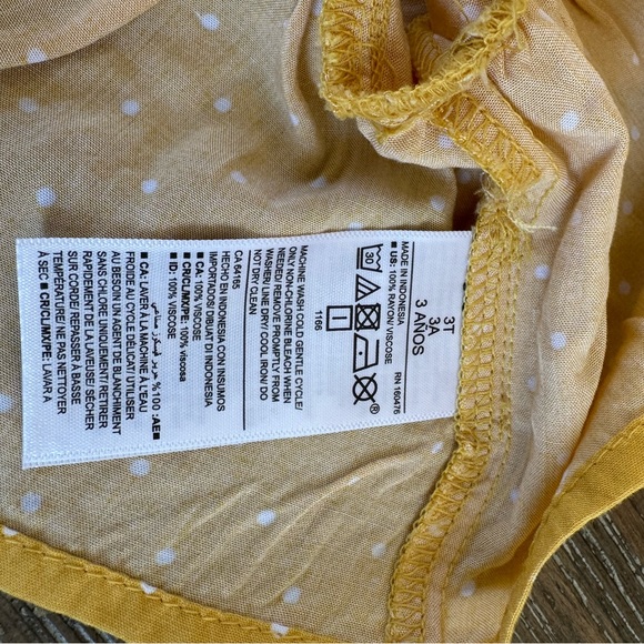 Old Navy yellow dress, navy romper, with cream sweater, all are size 3T - Picture 5 of 14